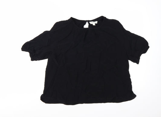 Marks and Spencer Women’s Black Chiffon Short Sleeve Blouse Size 18