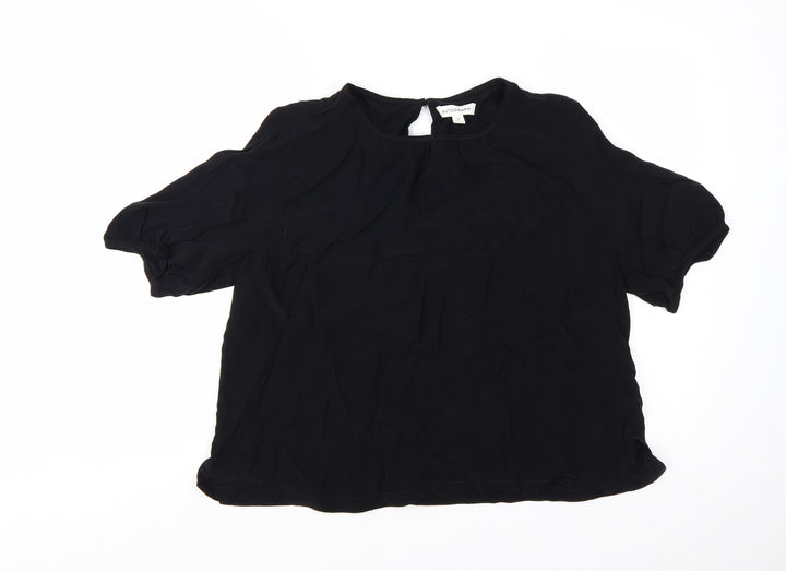 Marks and Spencer Women’s Black Chiffon Short Sleeve Blouse Size 18
