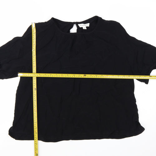 Marks and Spencer Women’s Black Chiffon Short Sleeve Blouse Size 18