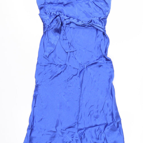 Marks and Spencer Women’s Blue Midi Fit & Flare Sleeveless Dress Size 14