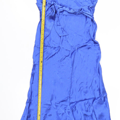 Marks and Spencer Women’s Blue Midi Fit & Flare Sleeveless Dress Size 14