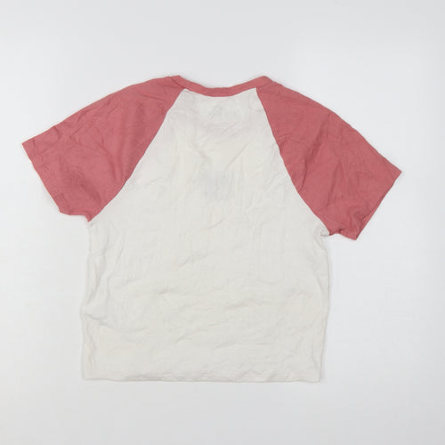 Hollister Women Multicoloured L Cropped Butterfly Baby Tee Top