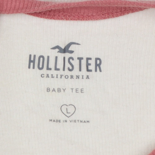 Hollister Women Multicoloured L Cropped Butterfly Baby Tee Top