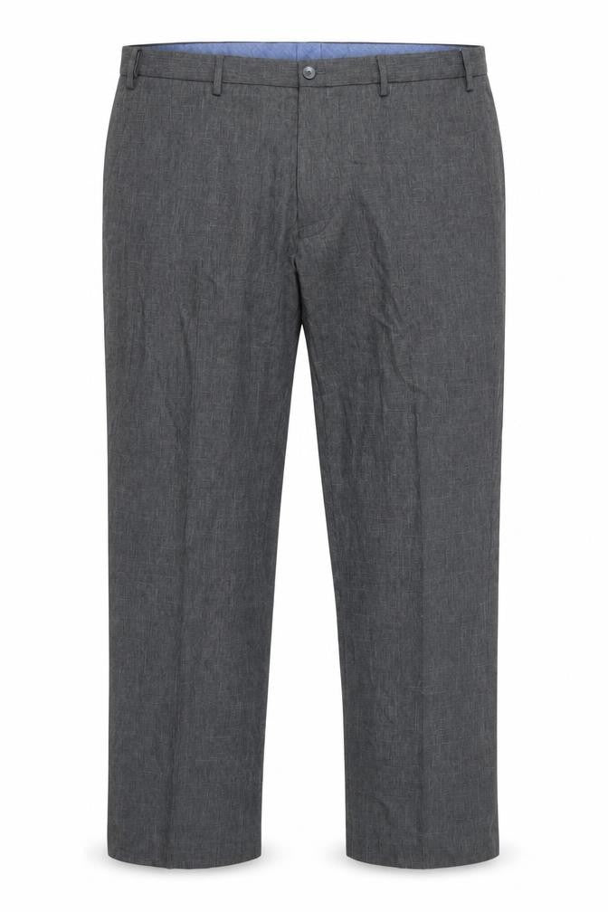 Front view of Marks & Spencer Men's Grey Regular Fit Trousers 42L