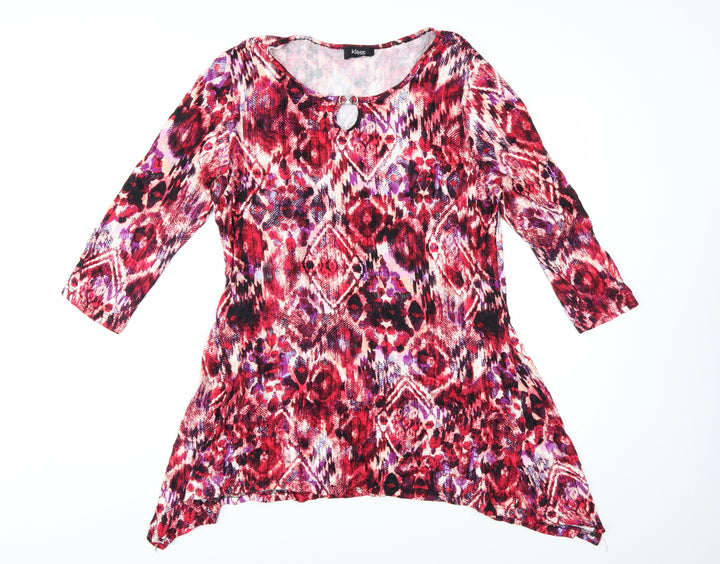 Klass Women's Multicoloured Tunic Blouse L 3/4 Sleeve Viscose Top
