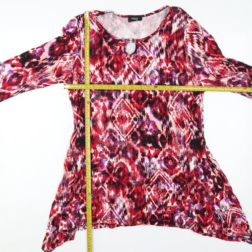 Klass Women's Multicoloured Tunic Blouse L 3/4 Sleeve Viscose Top