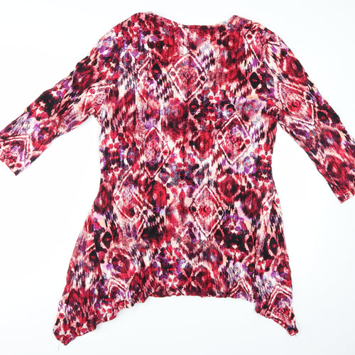 Klass Women's Multicoloured Tunic Blouse L 3/4 Sleeve Viscose Top