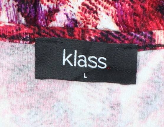 Klass Women's Multicoloured Tunic Blouse L 3/4 Sleeve Viscose Top