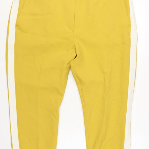 Marks and Spencer Women Yellow Cropped Tapered Trousers Size 20