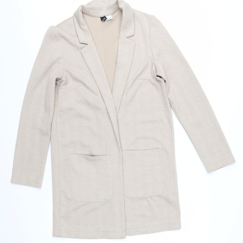H&M Divided Women’s Beige Herringbone Blazer Jacket Size 10