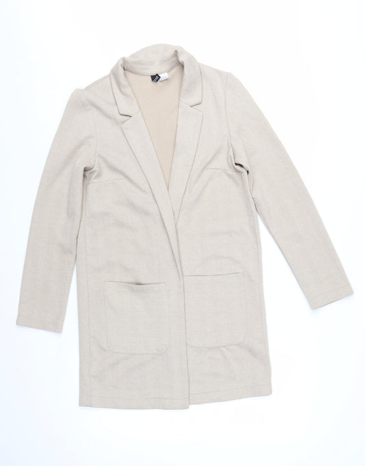 H&M Divided Women’s Beige Herringbone Blazer Jacket Size 10