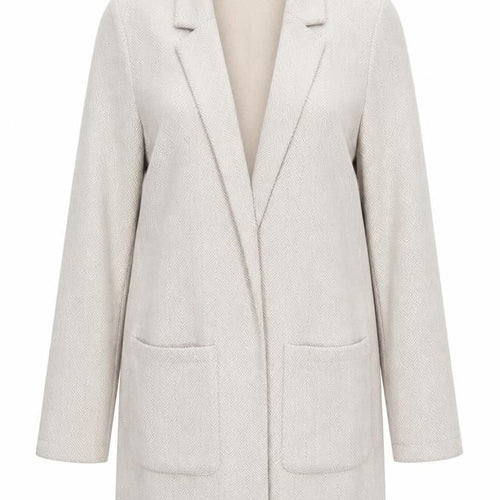 H&M Divided Women’s Beige Herringbone Blazer Jacket Size 10
