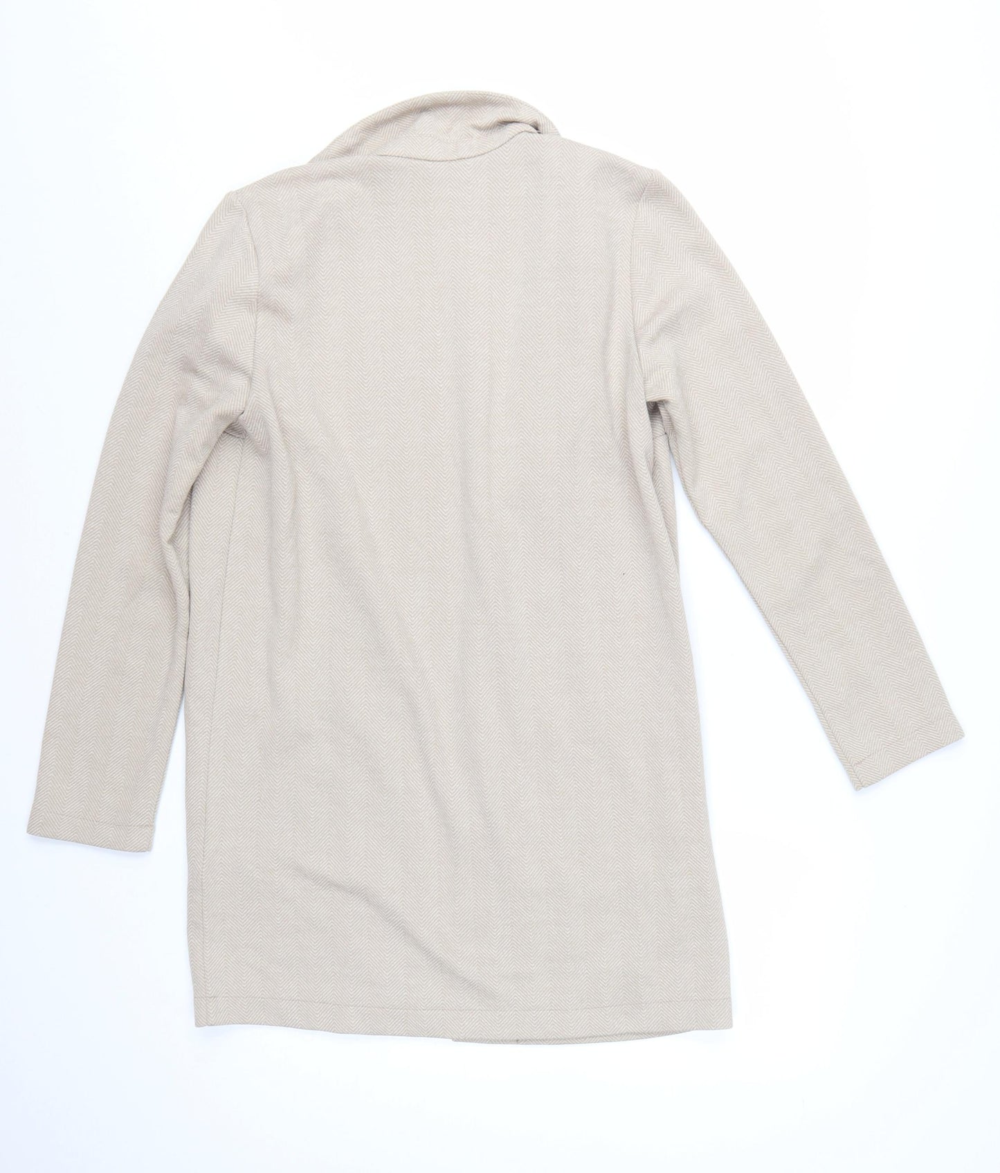 H&M Divided Women’s Beige Herringbone Blazer Jacket Size 10