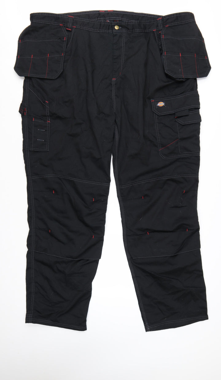 Dickies Men's Black Cargo Work Trousers Size 58T Big & Tall