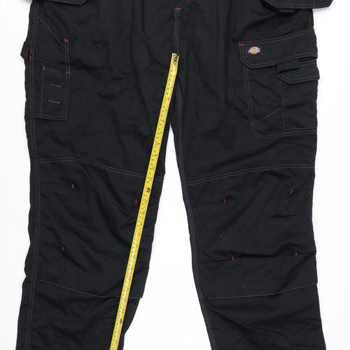 Dickies Men's Black Cargo Work Trousers Size 58T Big & Tall