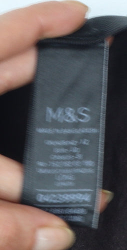 Marks and Spencer Women Brown Faux Suede Leggings Size 12