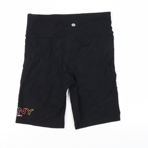 DKNY Women’s Black Biker Activewear Shorts Size M Stretch Sport