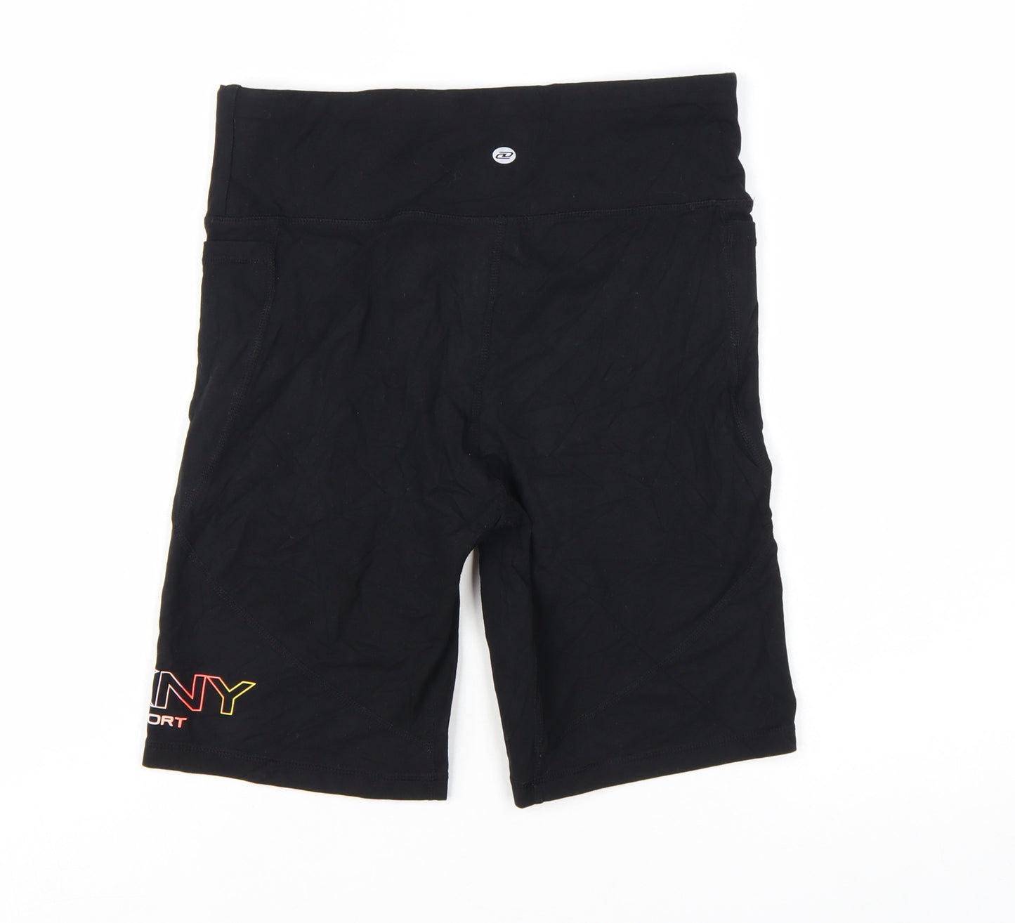 DKNY Women’s Black Biker Activewear Shorts Size M Stretch Sport