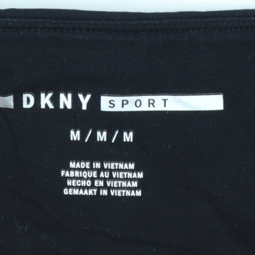 DKNY Women’s Black Biker Activewear Shorts Size M Stretch Sport