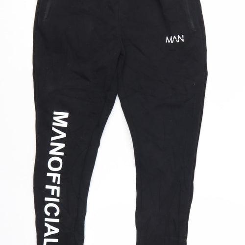 MAN Active Men's Black Regular Fit Jogger Trousers Size M