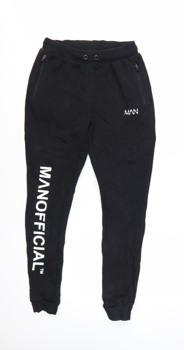 MAN Active Men's Black Regular Fit Jogger Trousers Size M