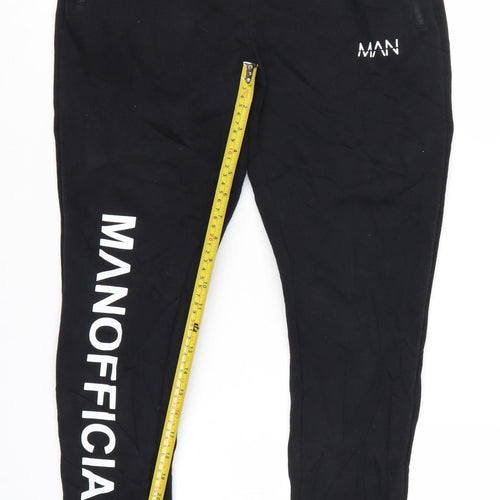 MAN Active Men's Black Regular Fit Jogger Trousers Size M