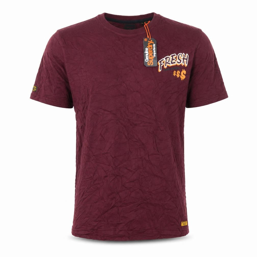 Superdry Men's Red 2XL Graphic Fresh Slogan T-Shirt