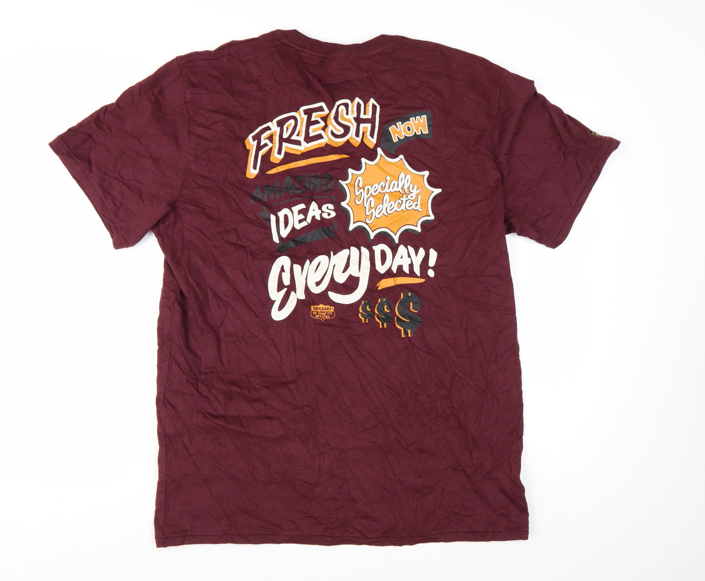 Superdry Men's Red 2XL Graphic Fresh Slogan T-Shirt