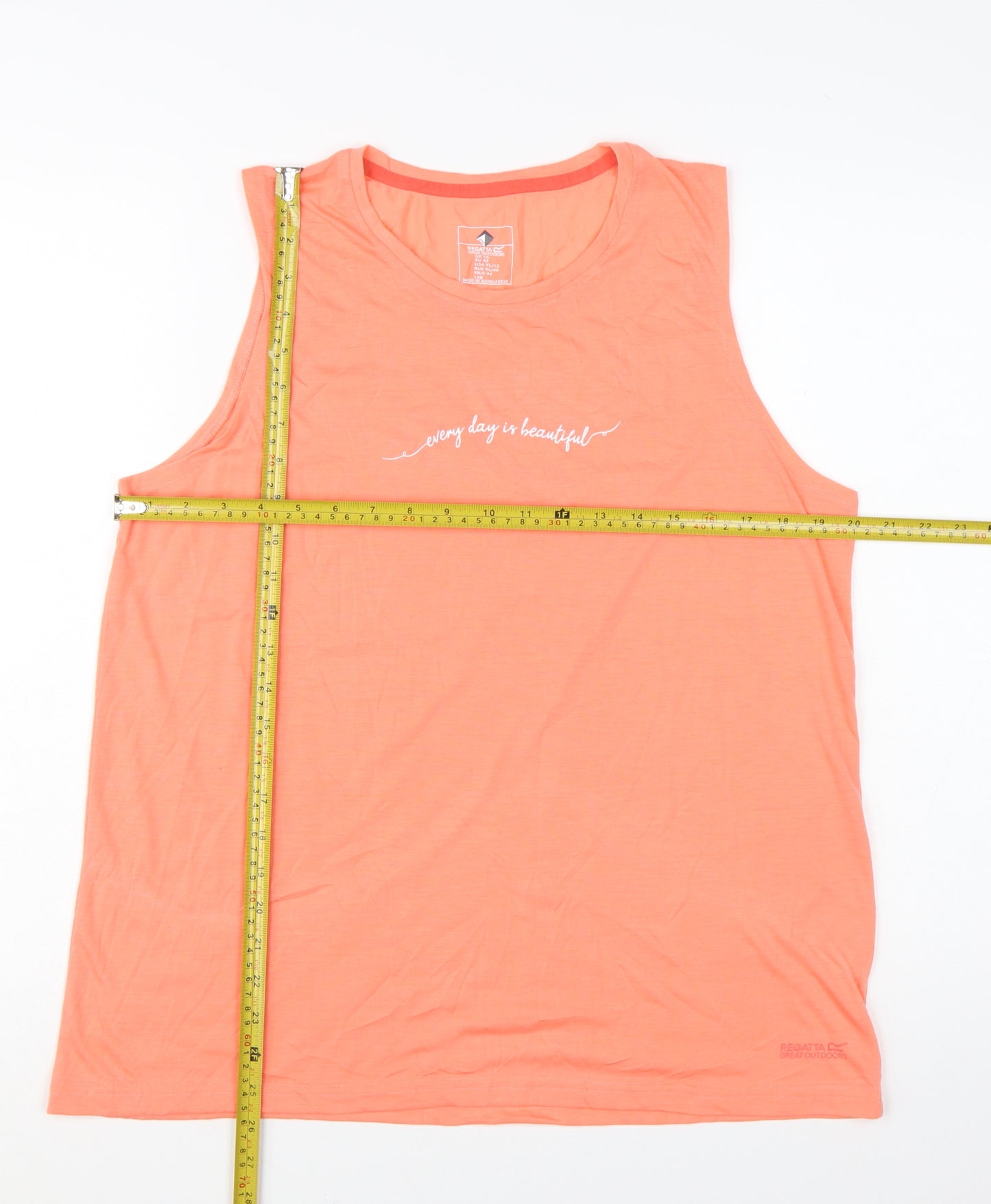 Regatta Women's Orange Cotton Sleeveless Tank Top Size 16