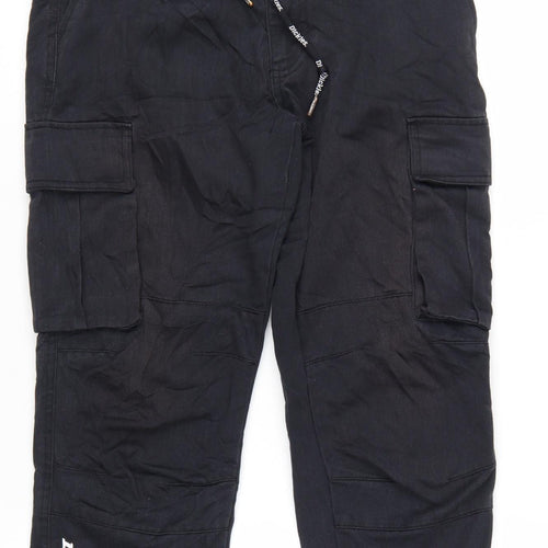 Dickies Men's Black Cargo Trousers Size 28 Regular Fit Workwear Pants