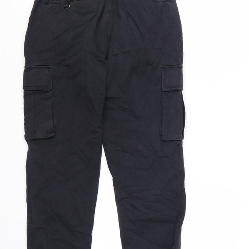 Dickies Men's Black Cargo Trousers Size 28 Regular Fit Workwear Pants