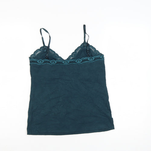 Jigsaw Women's Green Lace Trim Camisole Tank Top Size M