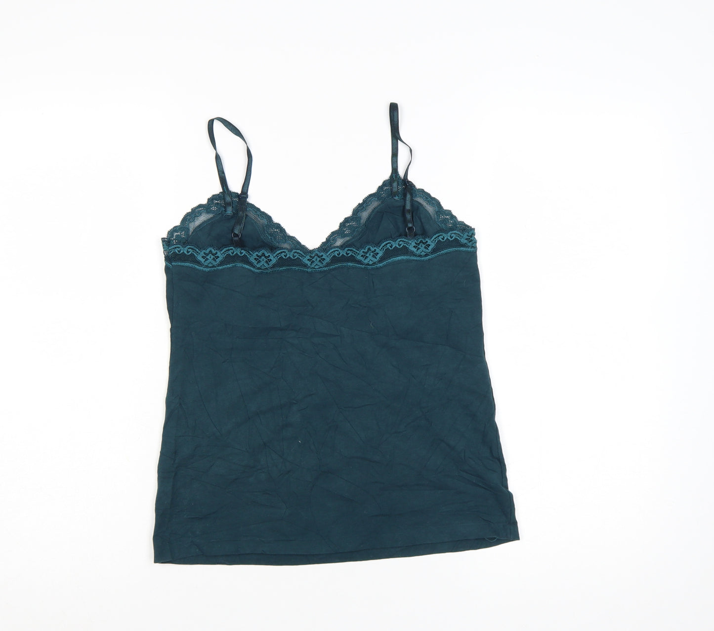 Jigsaw Women's Green Lace Trim Camisole Tank Top Size M