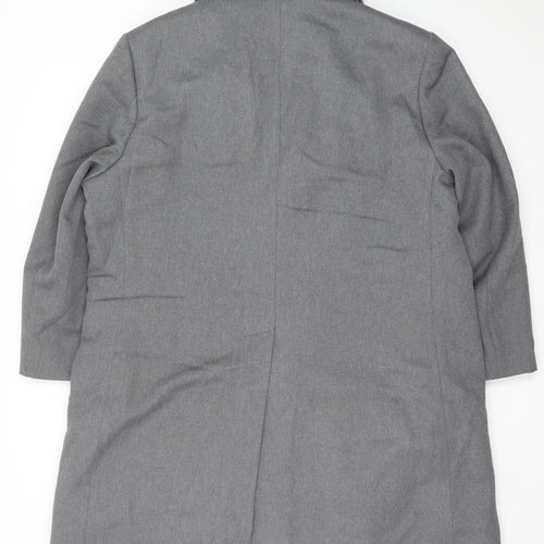 London Fog Men's Grey Wool Blend Shawl Collar Overcoat Size 42 Regular