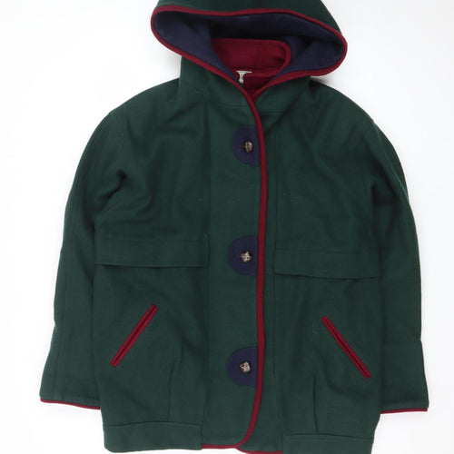 Herman Kay Men's Green Wool Hooded Duffle Coat Size S