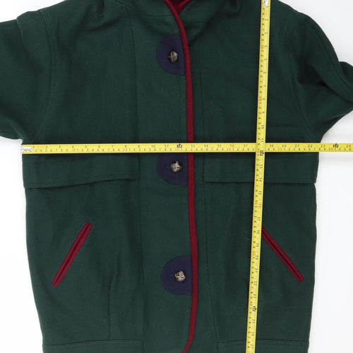 Herman Kay Men's Green Wool Hooded Duffle Coat Size S