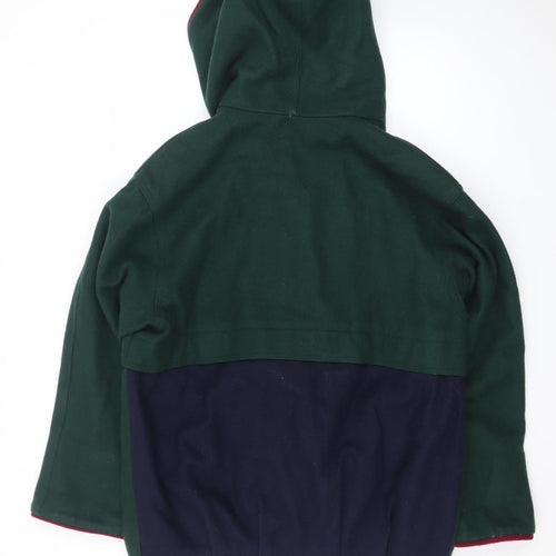 Herman Kay Men's Green Wool Hooded Duffle Coat Size S