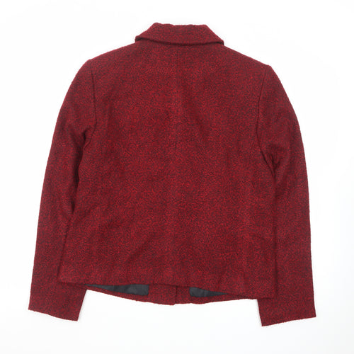Karen Scott Women's Red Lined Button Jacket Size 12