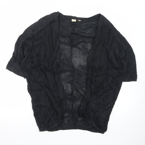 GAP Women’s Black Open Knit Short Sleeve Cardigan Size S