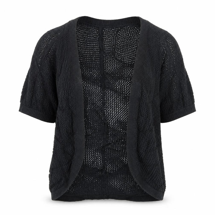 Gap Women’s Black Open Knit Short Sleeve Cardigan Size S