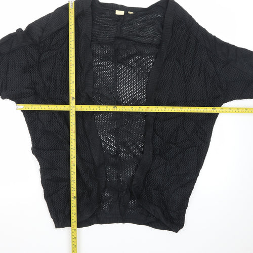 GAP Women’s Black Open Knit Short Sleeve Cardigan Size S