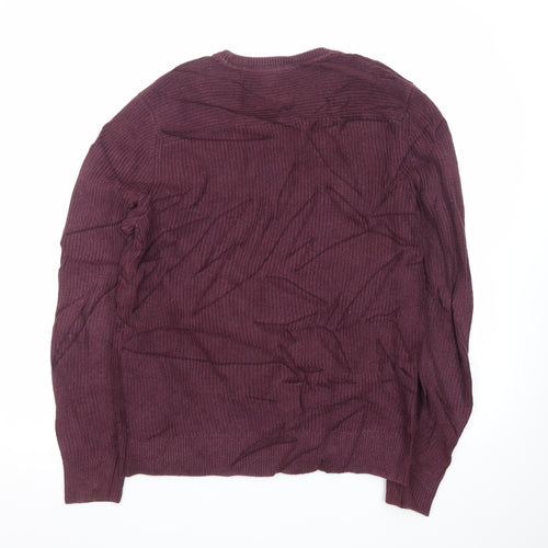 GAP Men’s Purple Cotton Crew Neck Jumper Size S