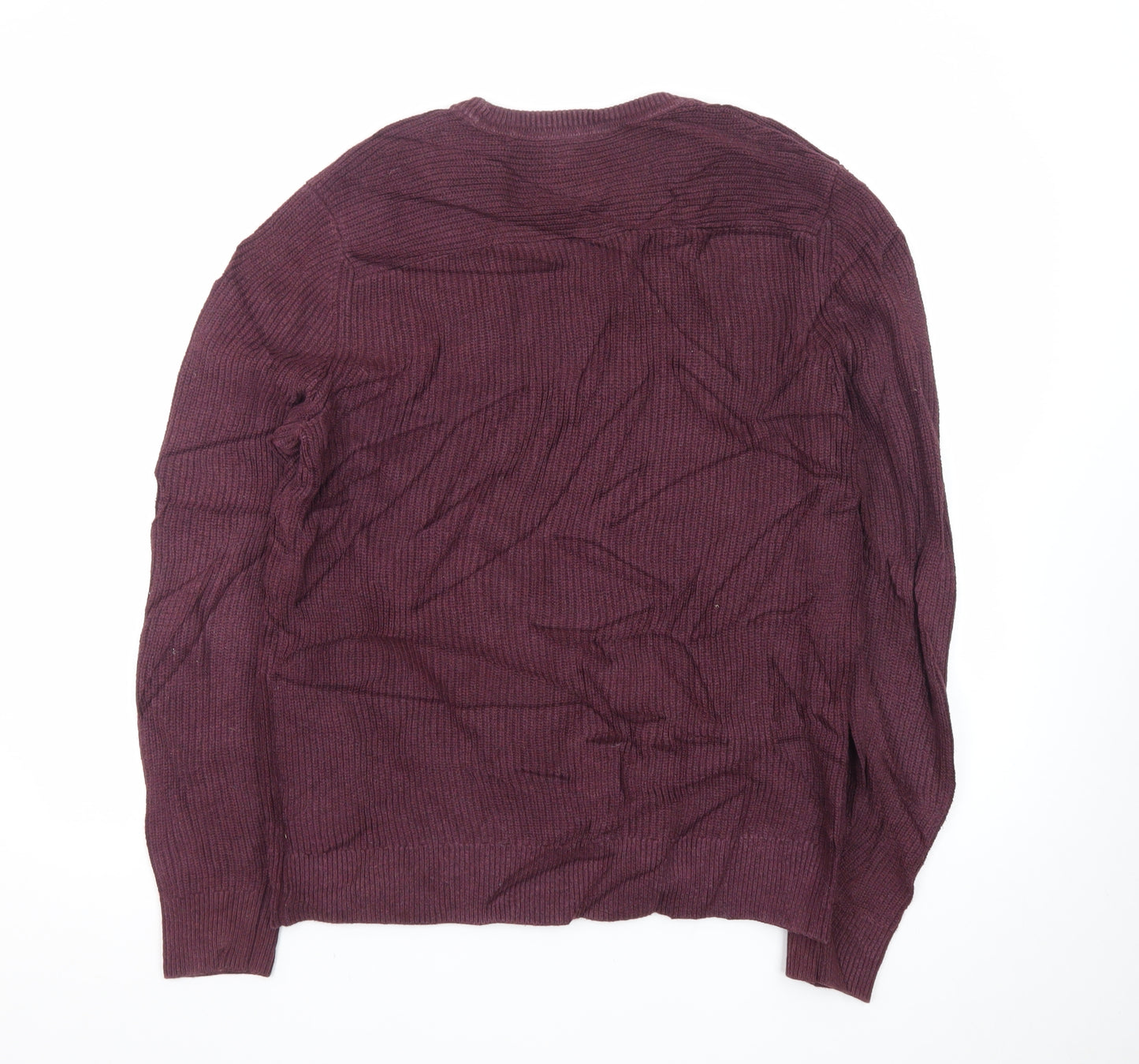 GAP Men’s Purple Cotton Crew Neck Jumper Size S