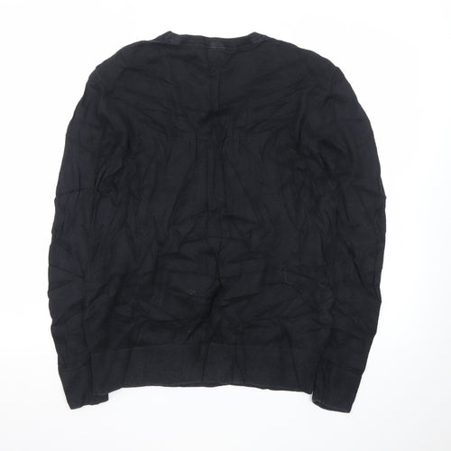 GAP Men's Black Cotton Crew Neck Pullover Jumper Size S