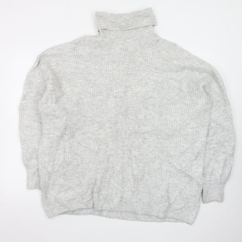 JD Williams Women’s Grey Roll Neck Chunky Knit Jumper Size 20