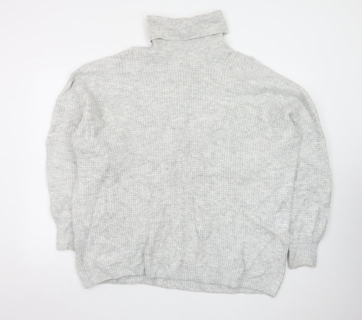 JD Williams Women’s Grey Roll Neck Chunky Knit Jumper Size 20