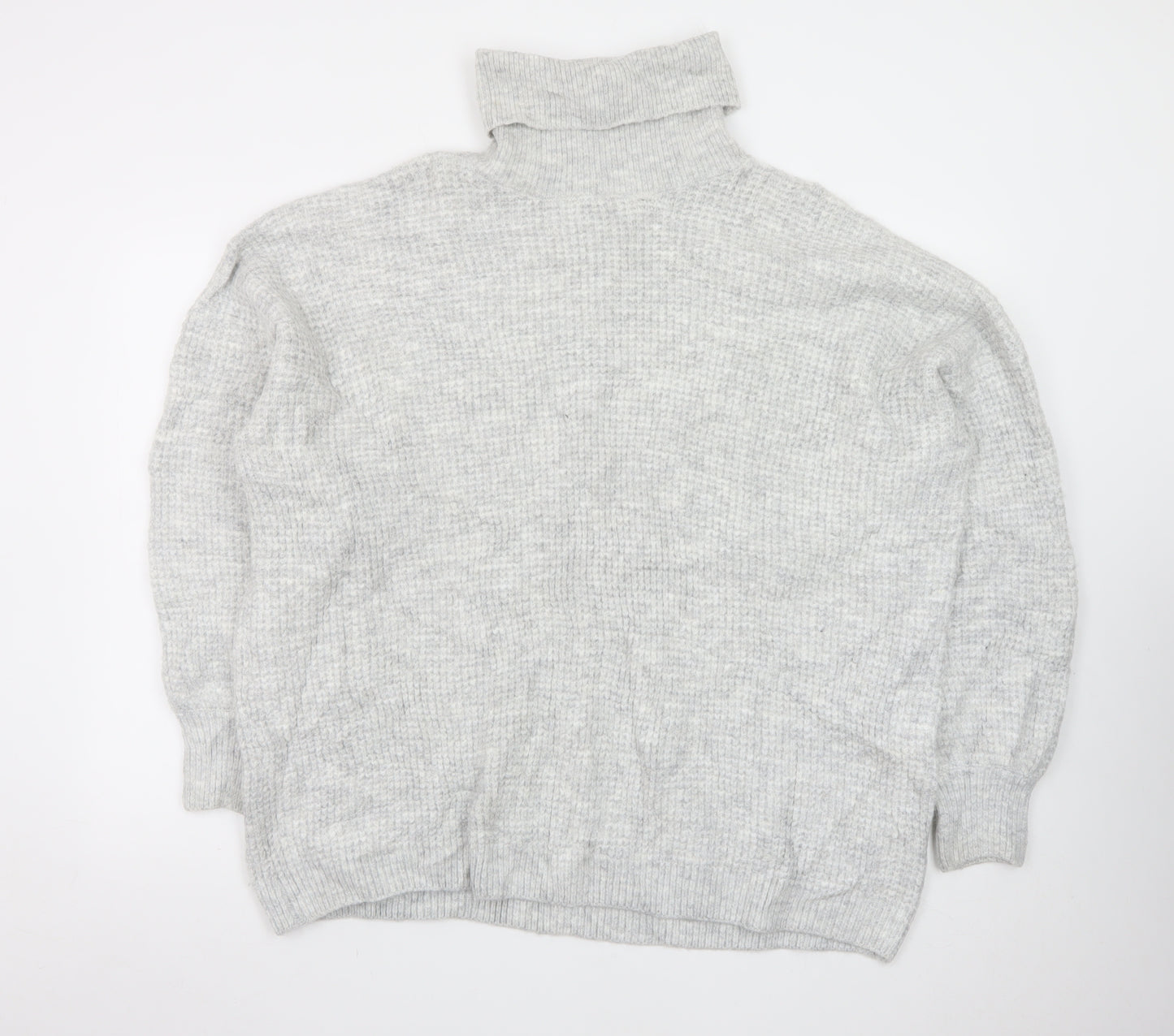 JD Williams Women’s Grey Roll Neck Chunky Knit Jumper Size 20