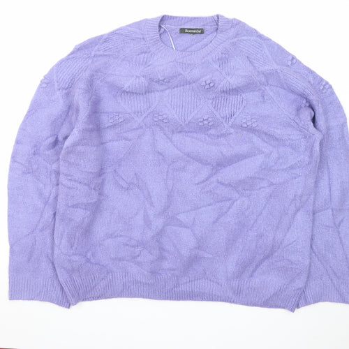 Bonmarche Women’s Purple Cable-Knit Pullover Jumper Size 22