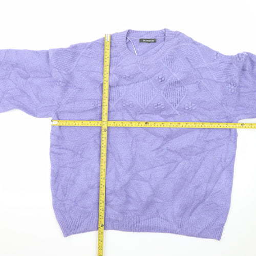 Bonmarche Women’s Purple Cable-Knit Pullover Jumper Size 22