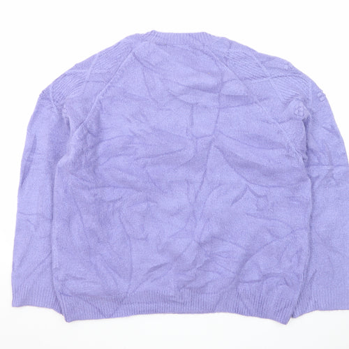 Bonmarche Women’s Purple Cable-Knit Pullover Jumper Size 22